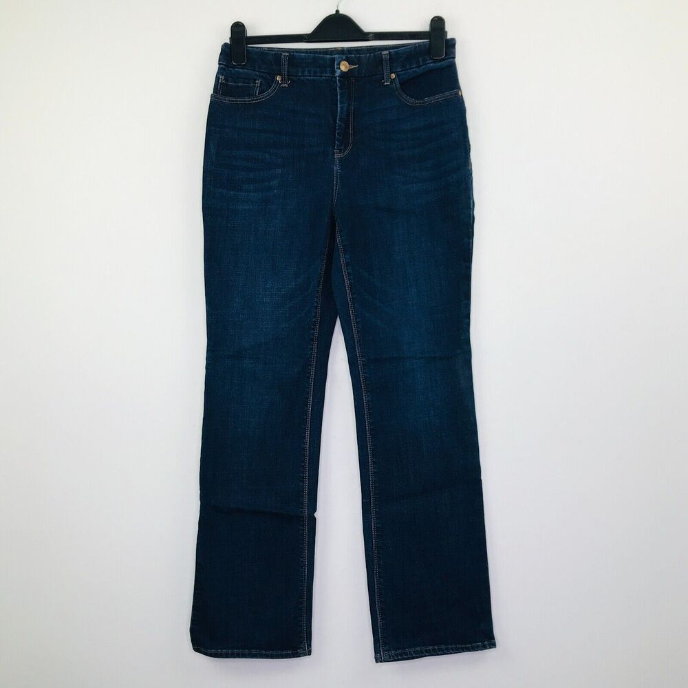 Chico's 0.5 Women's 6 Short Jeans Blue Dark Wash So Lifting Straight Leg J